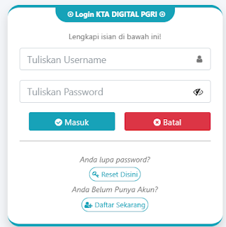 Register PGRI Kalidoni - Persatuan Guru Republik Indonesia Cabang Kalidoni